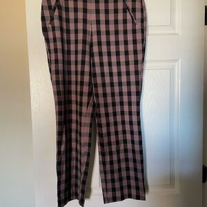 Liz Claiborne Pink and Black Checkered Pants
